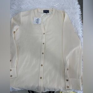Duffield Lane Cream Round-Neck Blouse